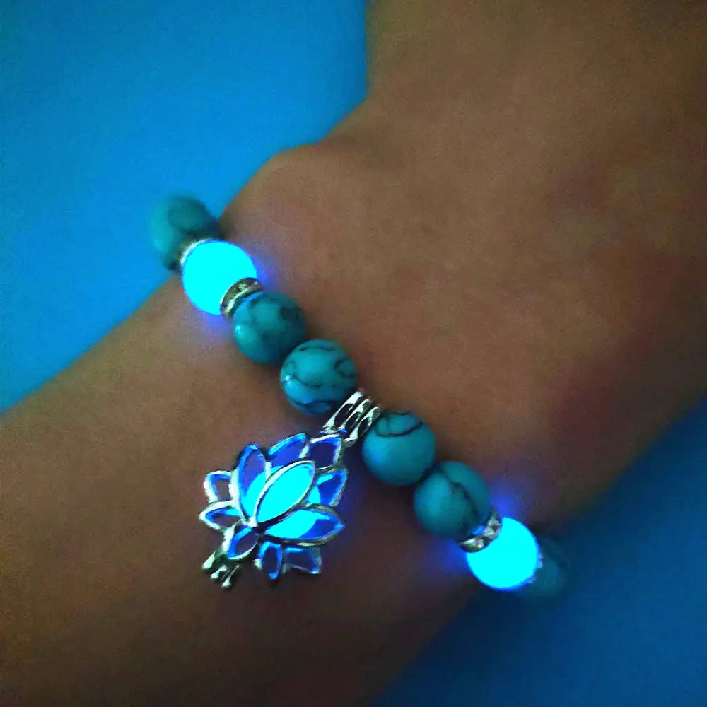 Natural Stone Luminous Beads Bracelets